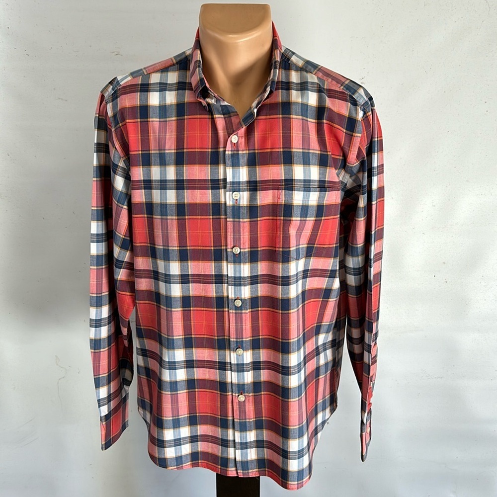 J. Crew long sleeve button down collar shirt.  L